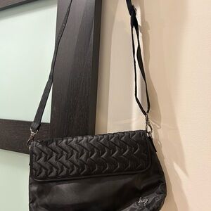 Lug Black Chevron Crossbody Bag